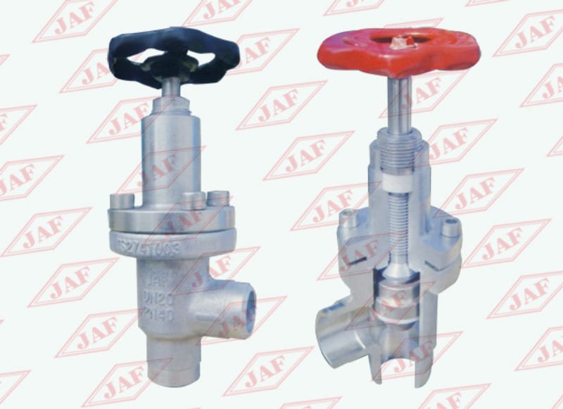 對(duì)焊直角截止閥J64F（B）-25(40）、對(duì)焊直角節(jié)流閥L61F(B)-25(40）